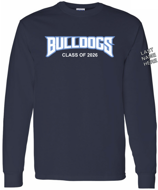Navy Blue Long Sleeve Shirt (With Customization)
