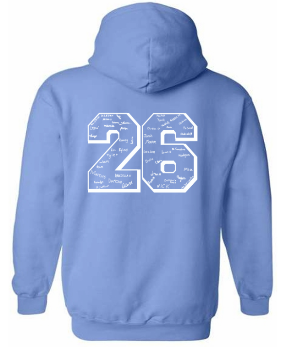 Carolina Blue Embroidered School Hoodie (Year 2026)