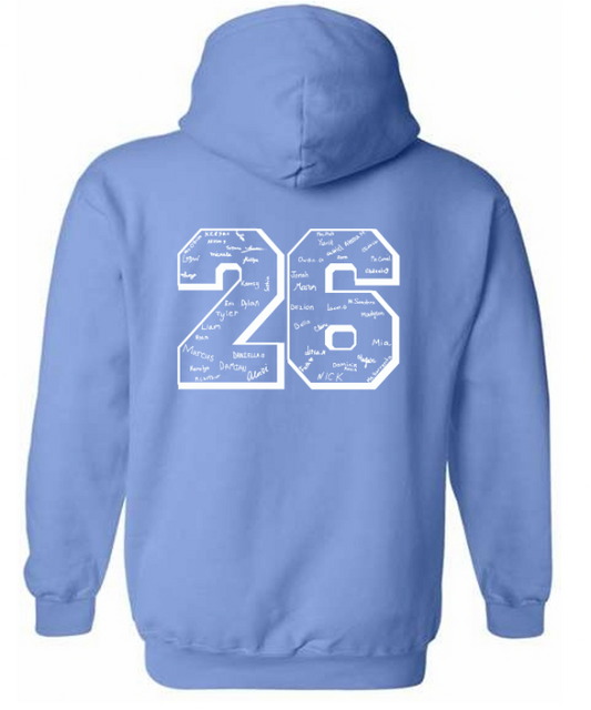Carolina Blue Embroidered School Hoodie (Year 2026)