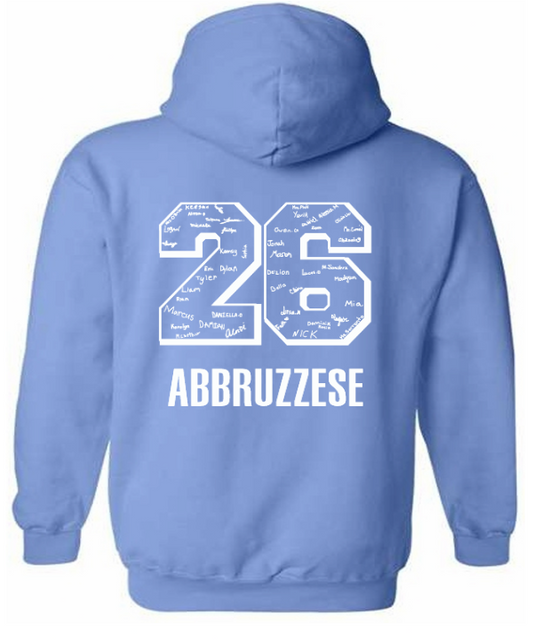 Carolina Blue Embroidered School Hoodie (Year 2026+Name on Back)